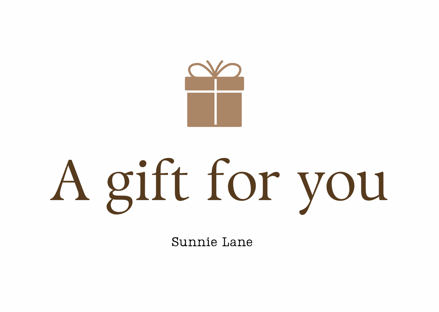 Sunnie Lane gift card