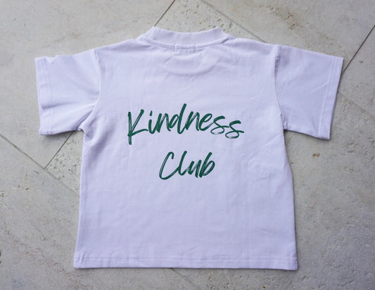 Kindness Club green t-shirt